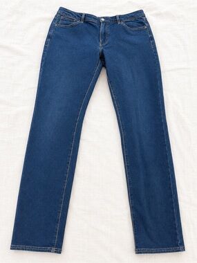 Men's Straight Jeans in Deep Blue Denim